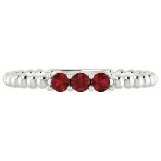 echter round rubin 1.20Karat ring Vorderansicht
