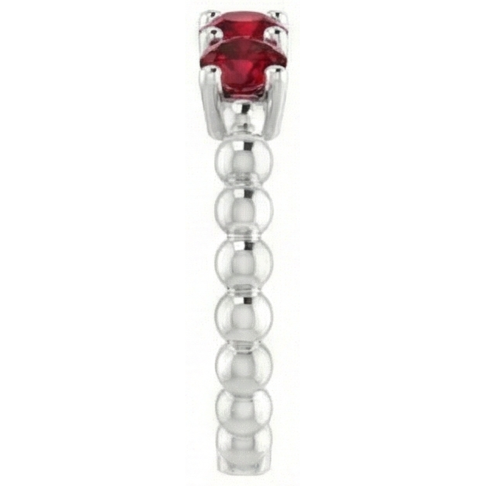 echter round rubin 1.20Karat ring Detailansicht