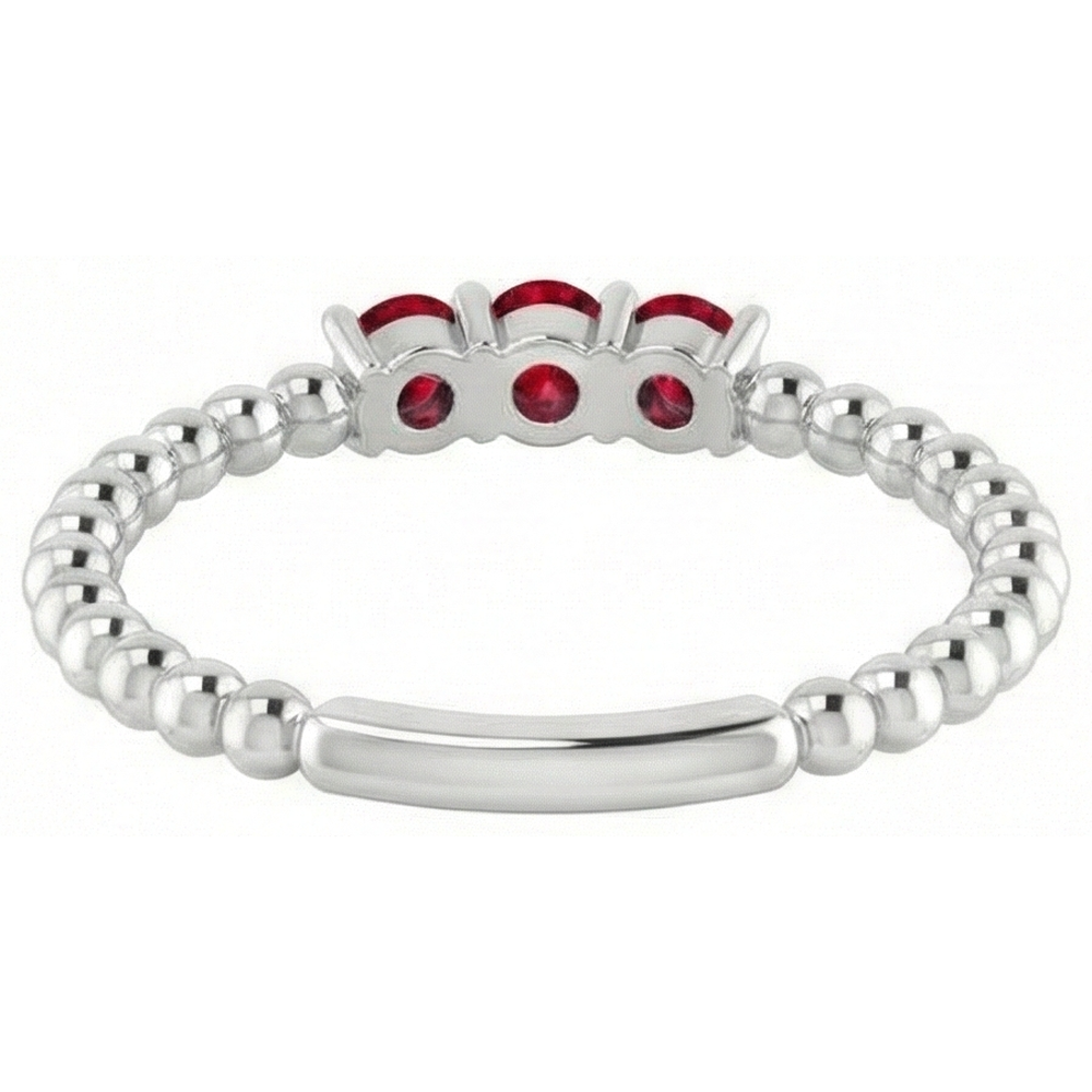 echter round rubin 1.20Karat ring Draufsicht