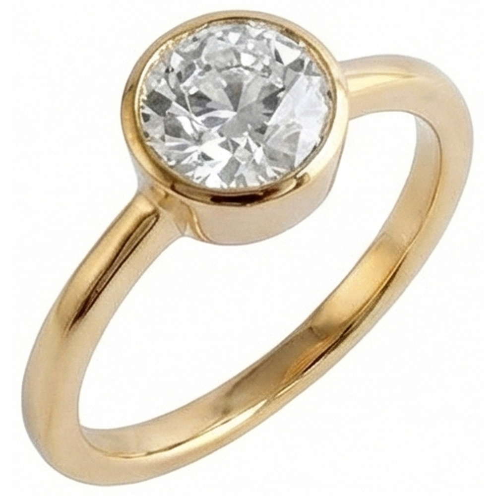 echter round diamant 1.50Karat ring Seitenansicht