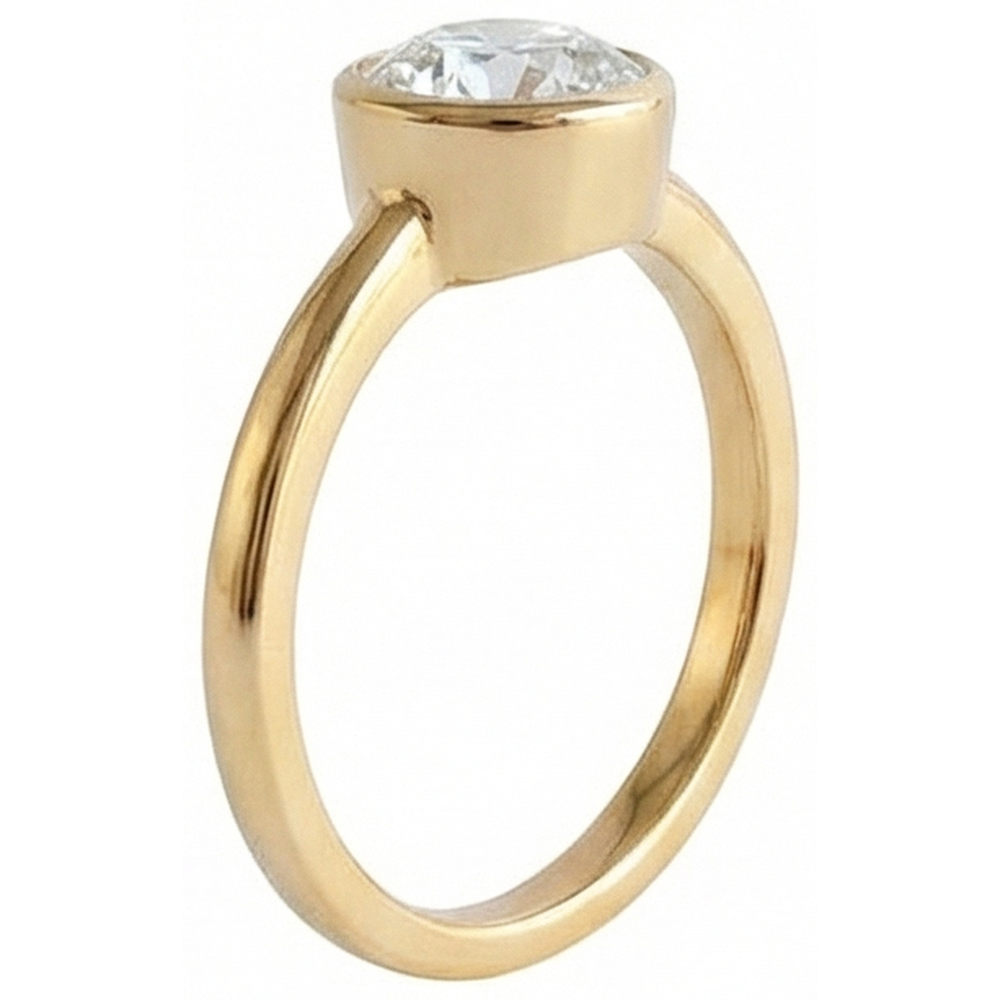 echter round diamant 1.50Karat ring Draufsicht
