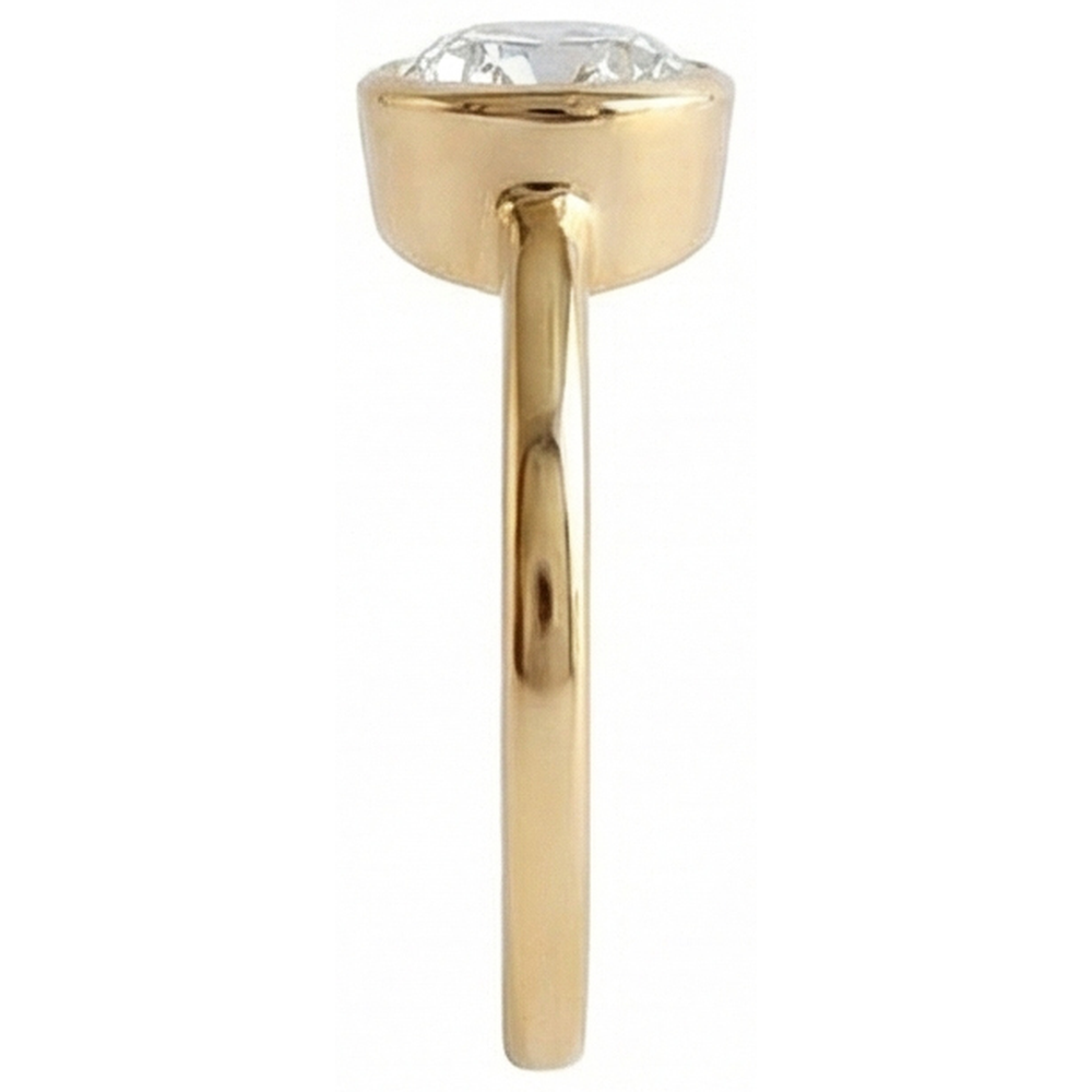 echter round diamant 1.50Karat ring Profilansicht