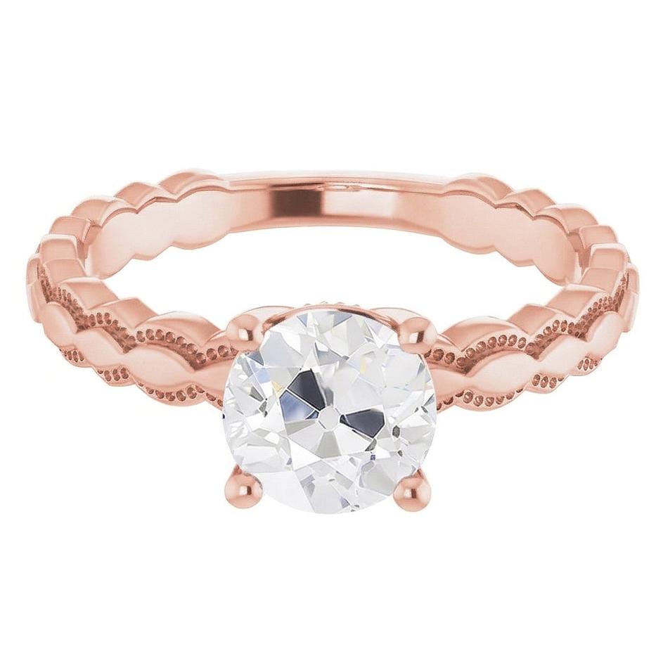 echter round diamant 2Karat ring Detailansicht