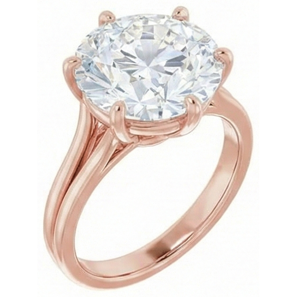 echter round diamant 6.50Karat ring Detailansicht
