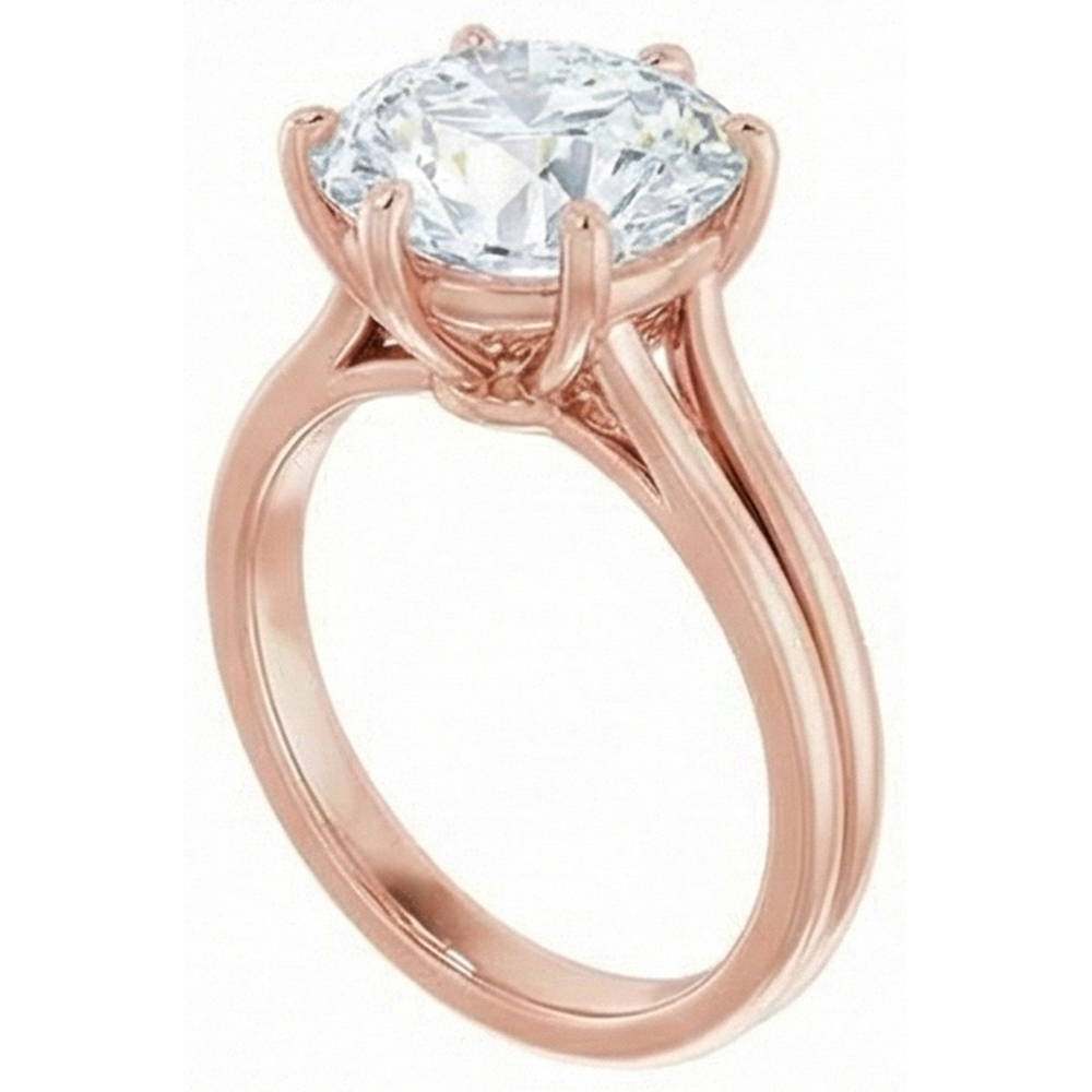 echter round diamant 6.50Karat ring Draufsicht