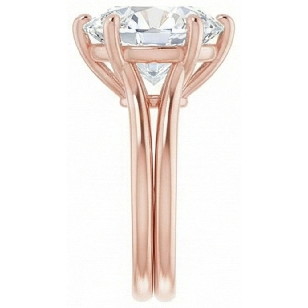 echter round diamant 6.50Karat ring auf Weiß