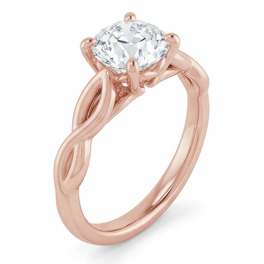 echter round diamant 2Karat ring Draufsicht