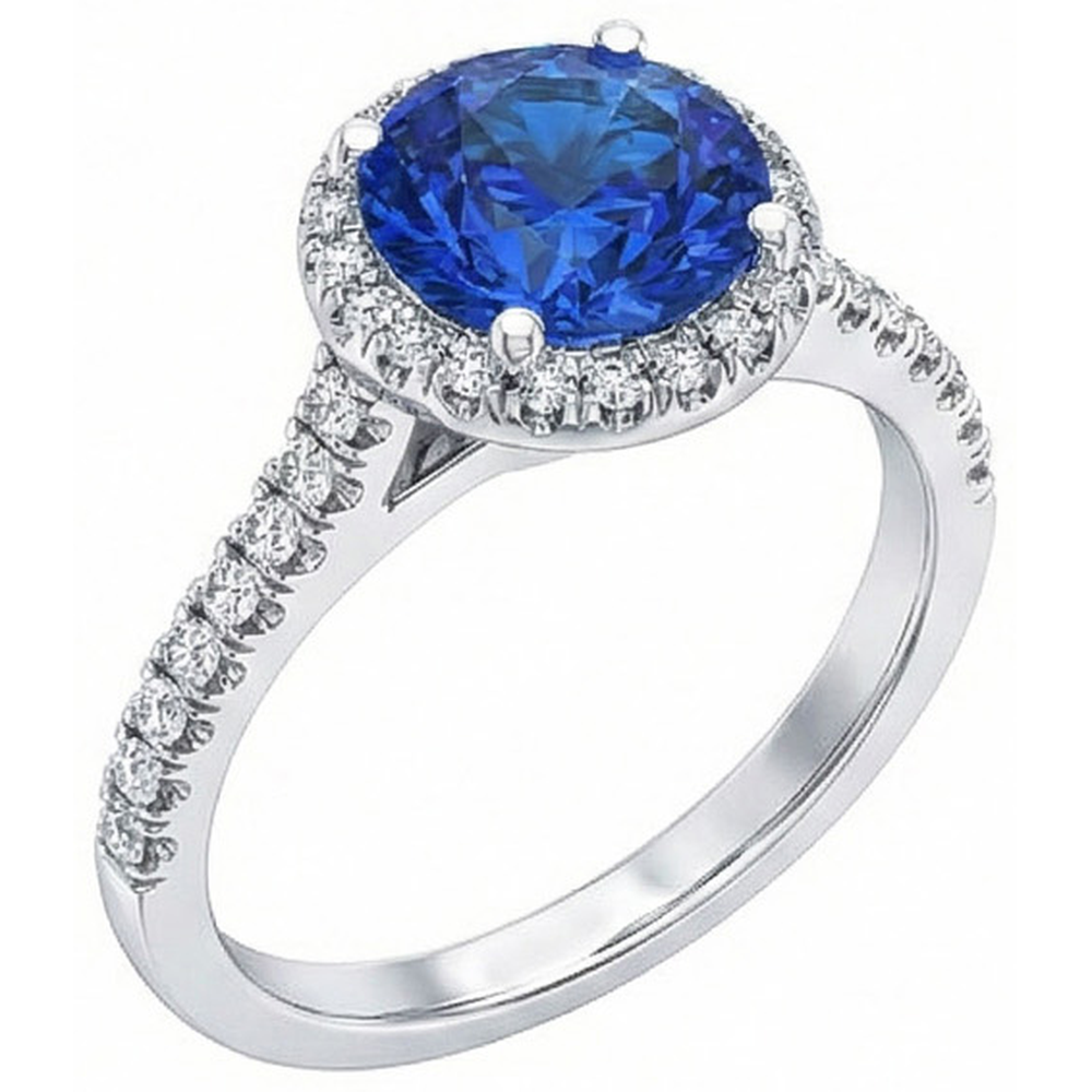 echter round diamant 2.20Karat ring Detailansicht