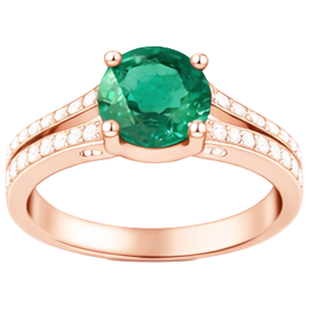 echter round diamant 2.75Karat ring Seitenansicht