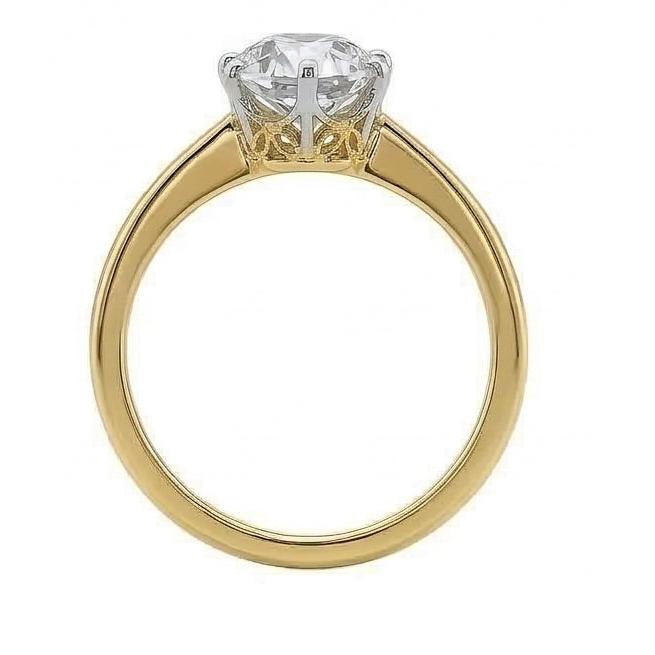 echter round diamant 1.50Karat ring Detailansicht