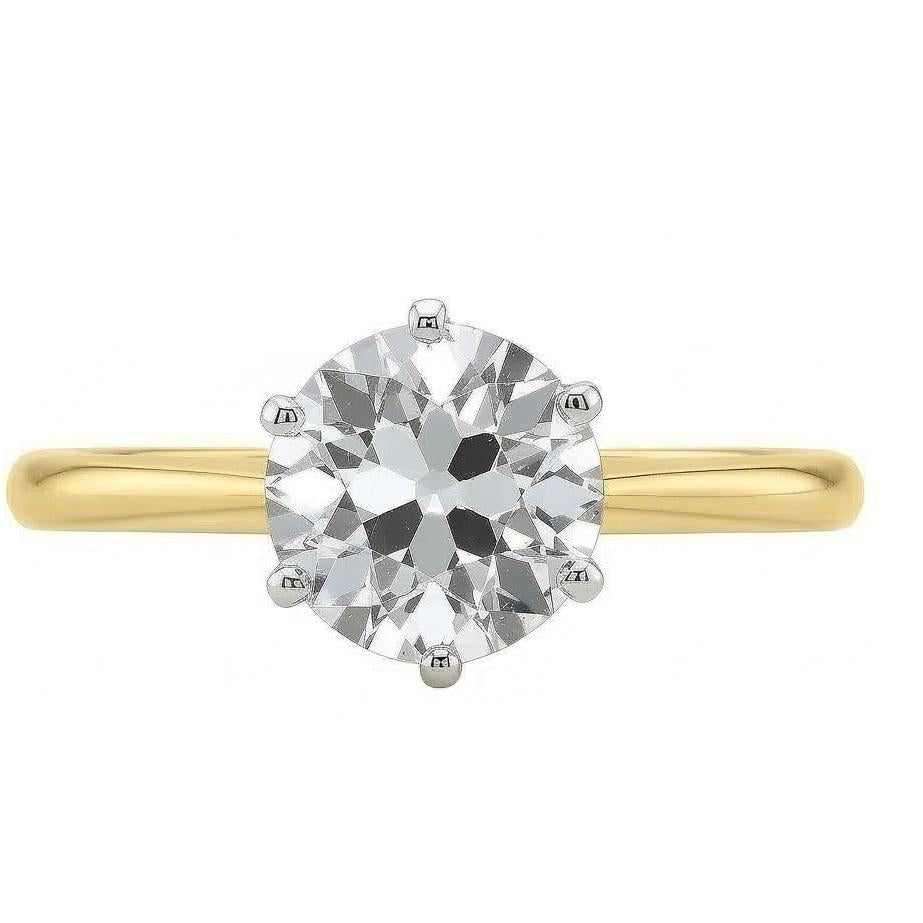 echter round diamant 1.50Karat ring Draufsicht