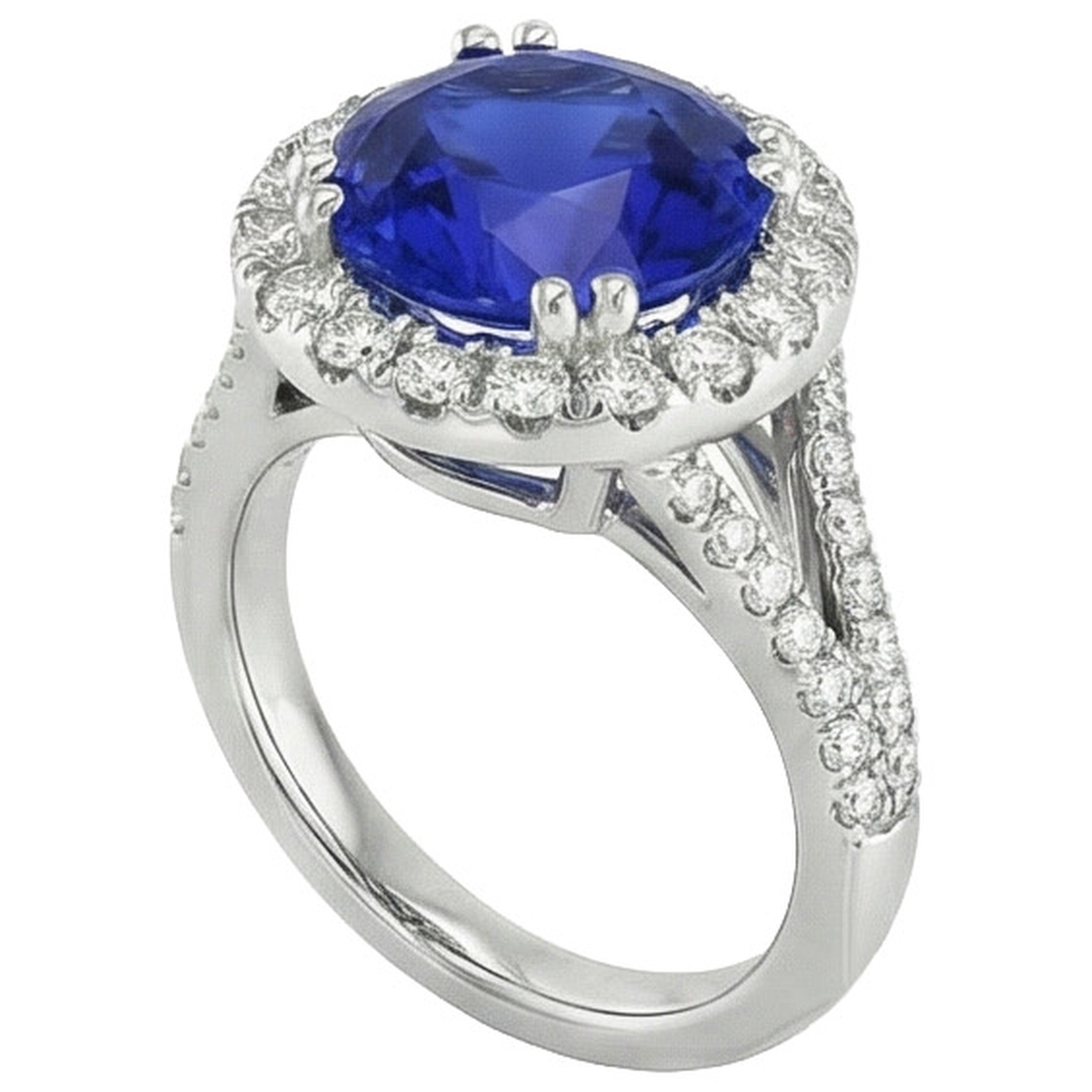 echter round diamant 10Karat ring Detailansicht