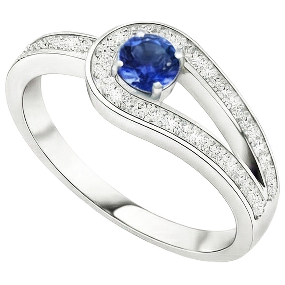 echter round diamant 1.50Karat ring Draufsicht