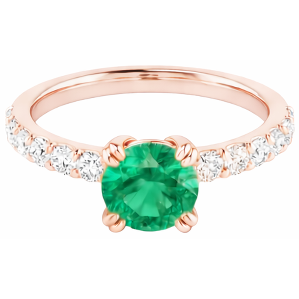 echter round smaragd 2.50Karat ring Detailansicht