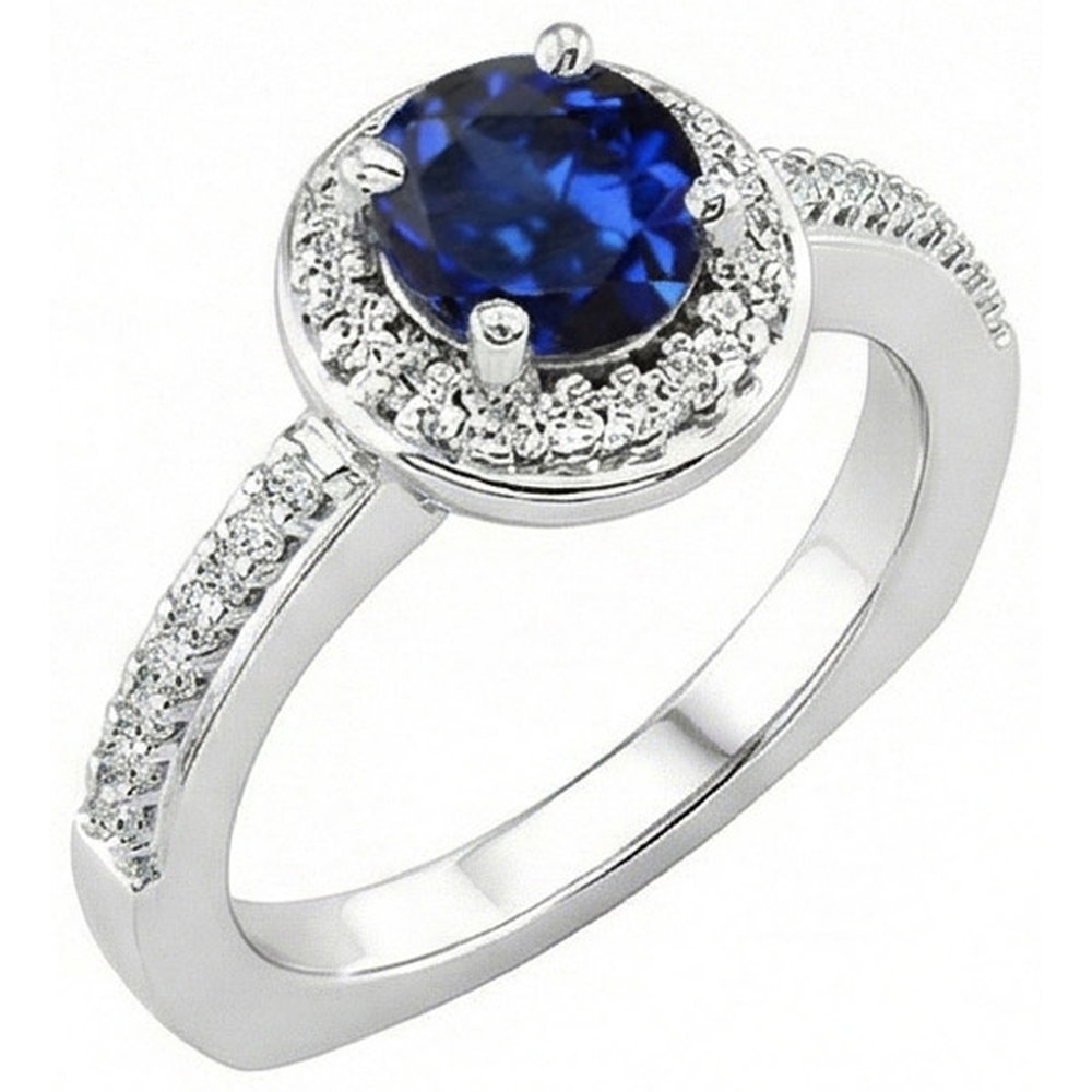 echter round diamant 5.75Karat ring Vorderansicht