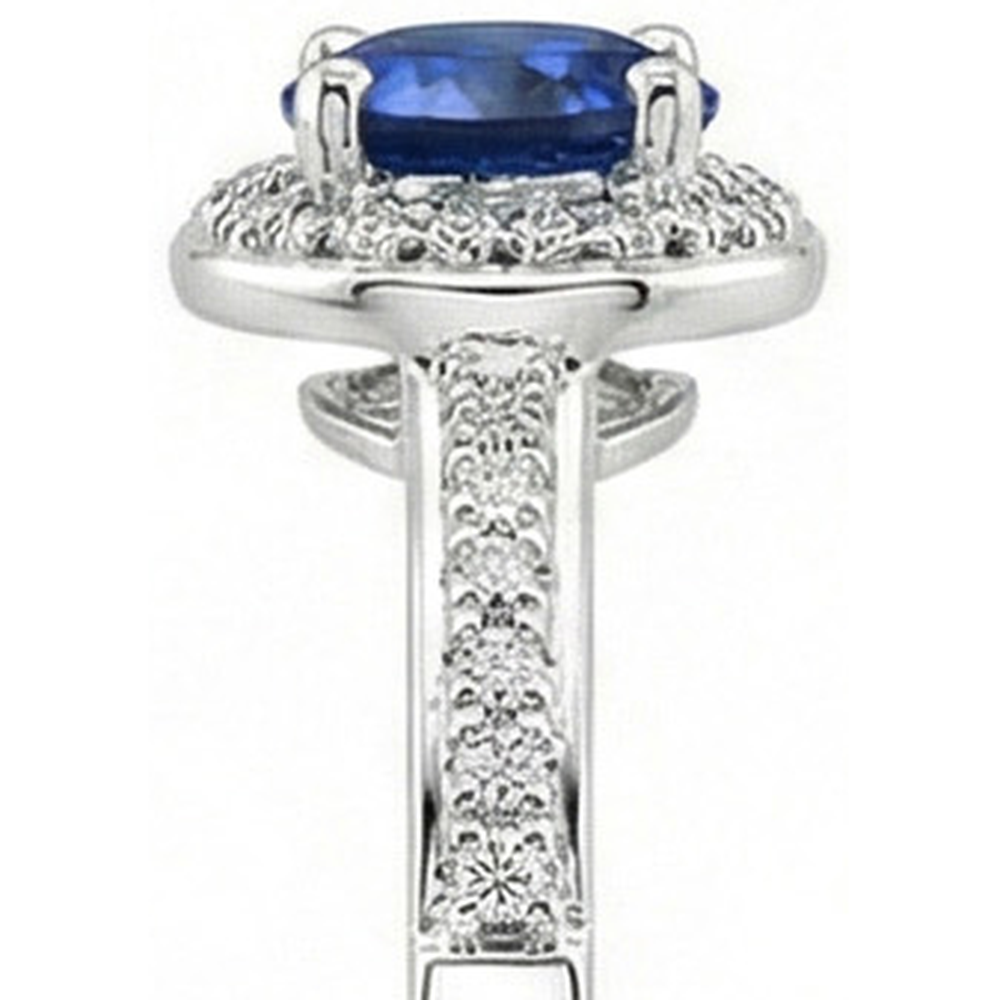 echter round diamant 5.75Karat ring Detailansicht