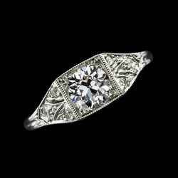 Runder Alter Bergmann Natürliche Diamant Ehering 2,75 Karat Vintage-Stil