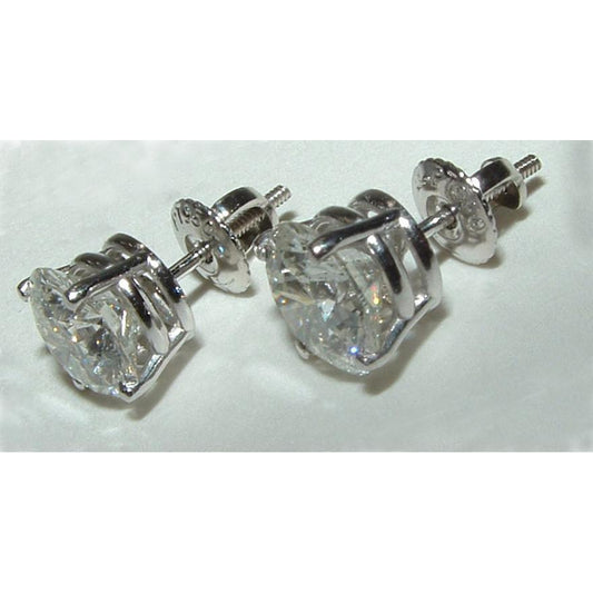 Runder Brillant Echt Diamant Ohrstecker Damen Ohrringe 5 Karat