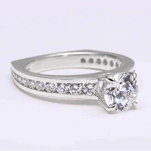 echter round diamant 1.50Karat ring Vorderansicht
