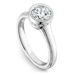 Runder Echt Diamant-Verlobungsring 2.54 Karat Weißgold 14K