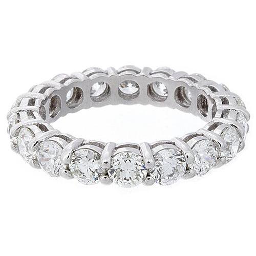 Runder Echt Diamant Hochzeit Ewigkeit Damenband Goldschmuck 5,10 Karat