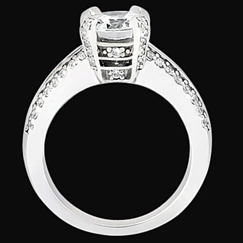 Runder Natürliche Diamant-Verlobungsring 1,45 Karat Korbfassung Schmuck WG