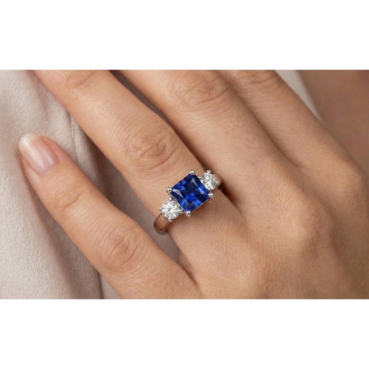 echter round diamant 1.25Karat ring Band Detail