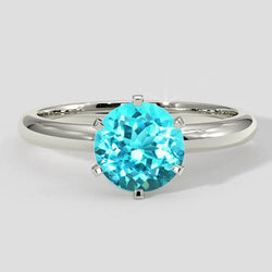 Runder Verlobungsring mit Paraiba-Turmalin