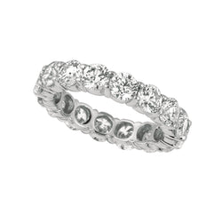 Runder Natürliche Diamant Ewigkeit Band 4,80 Karat 14K Weißgold