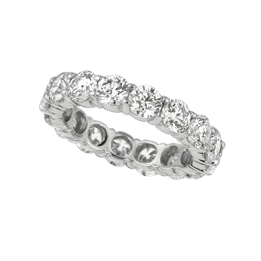 Runder Natürliche Diamant Ewigkeit Band 4,80 Karat 14K Weißgold