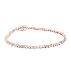 Rundes Brillantschliff 3,50 Karat Echt Diamanten Damenarmband RG 14K