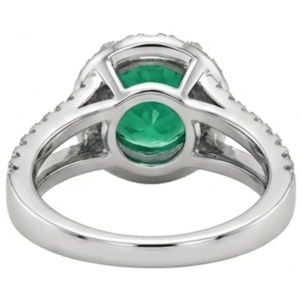 echter round diamant 3.80Karat ring auf Weiß