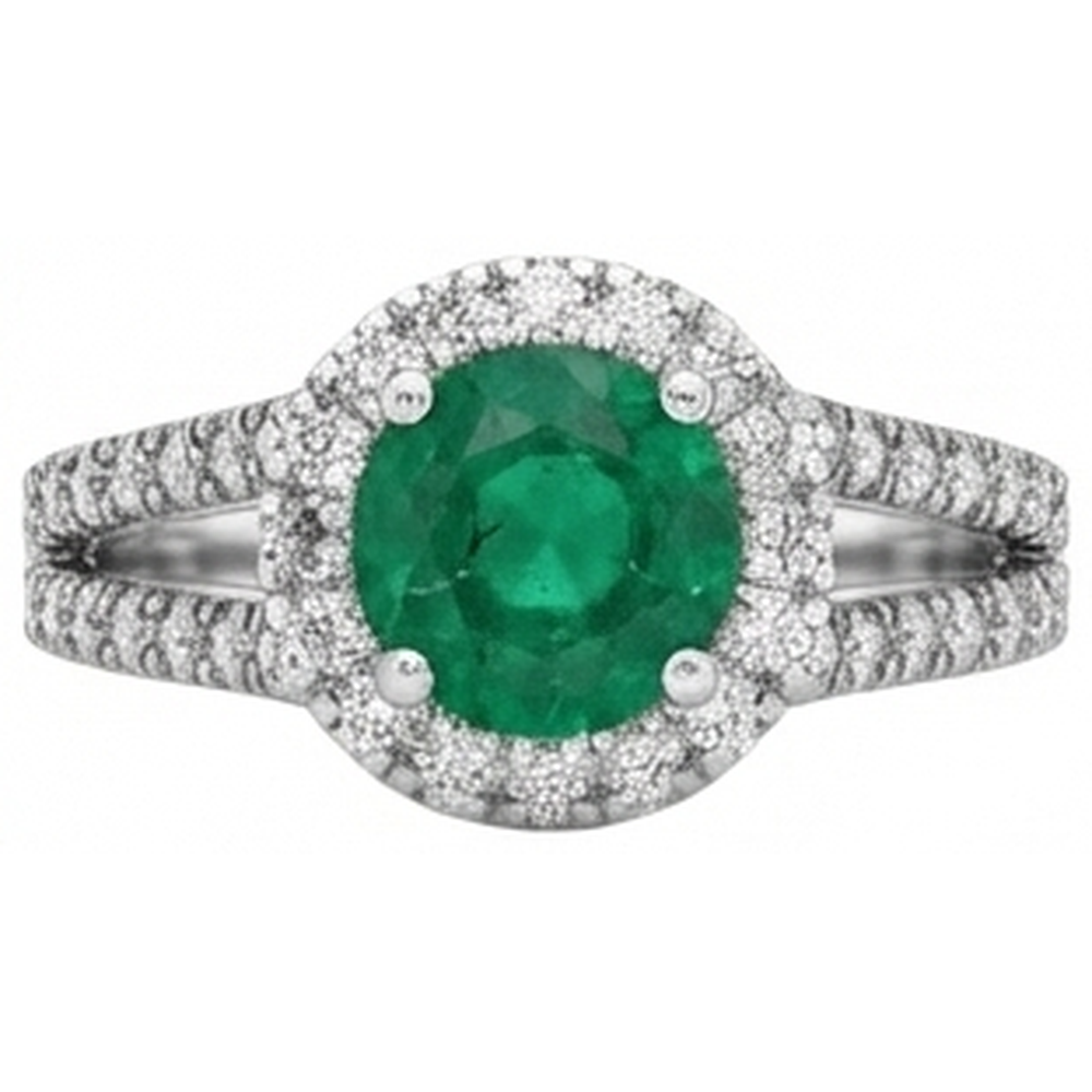 echter round diamant 3.80Karat ring Seitenansicht