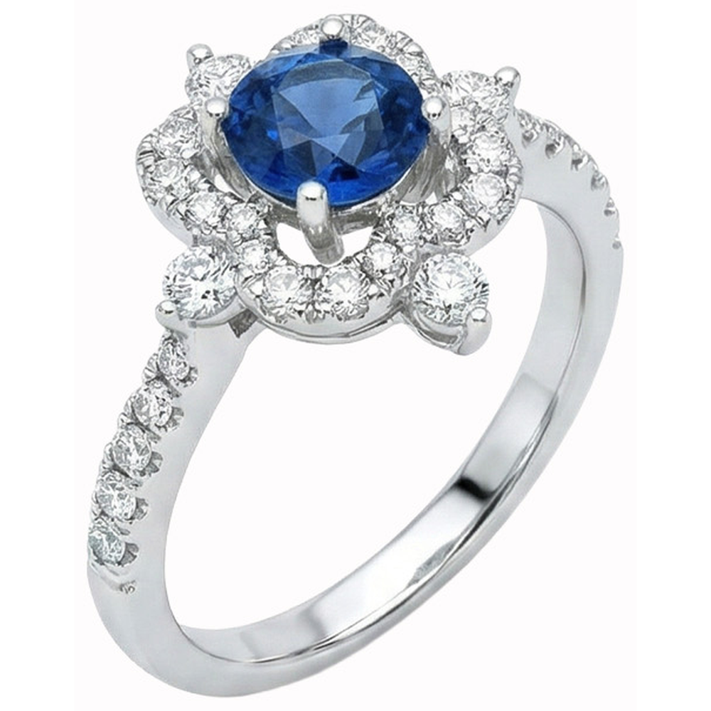 echter round diamant 4.30Karat ring Vorderansicht