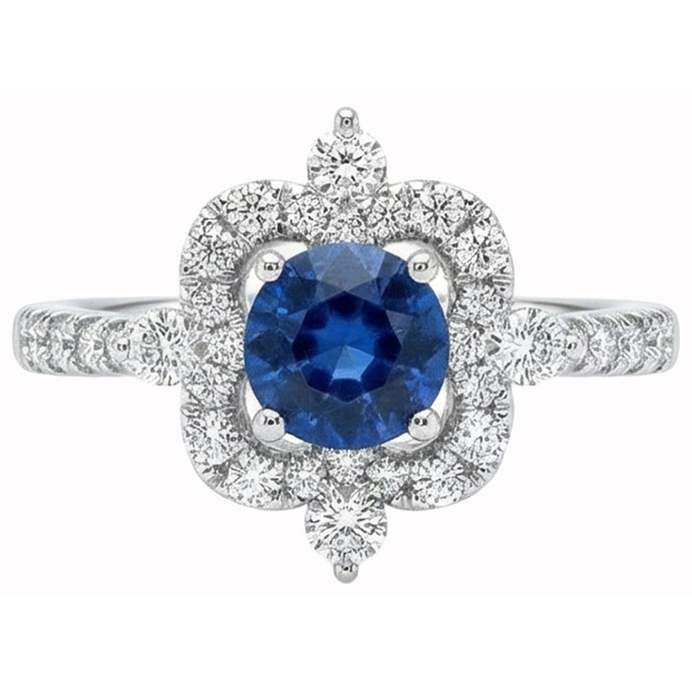 echter round diamant 4.30Karat ring Seitenansicht