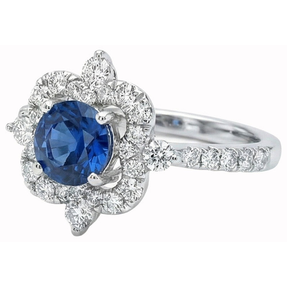 echter round diamant 4.30Karat ring Detailansicht