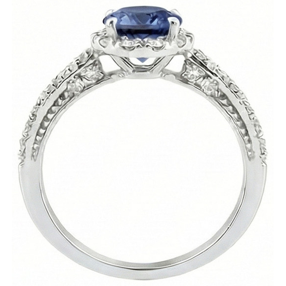 echter round diamant 4Karat ring auf Weiß