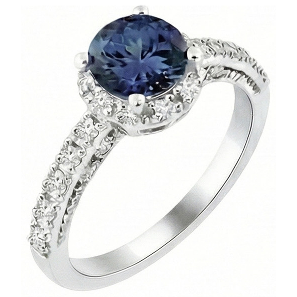 echter round diamant 4Karat ring Vorderansicht