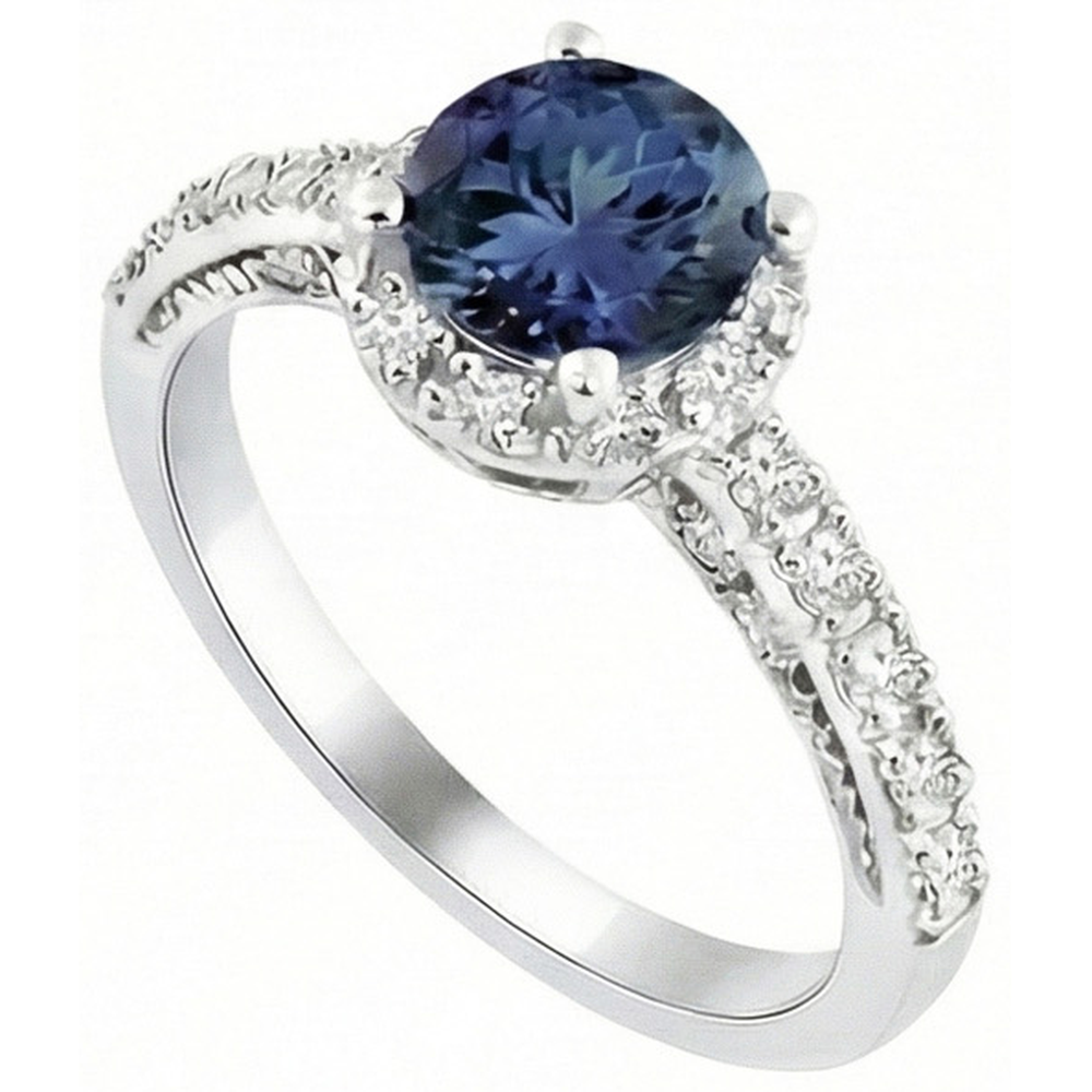 echter round diamant 4Karat ring Detailansicht
