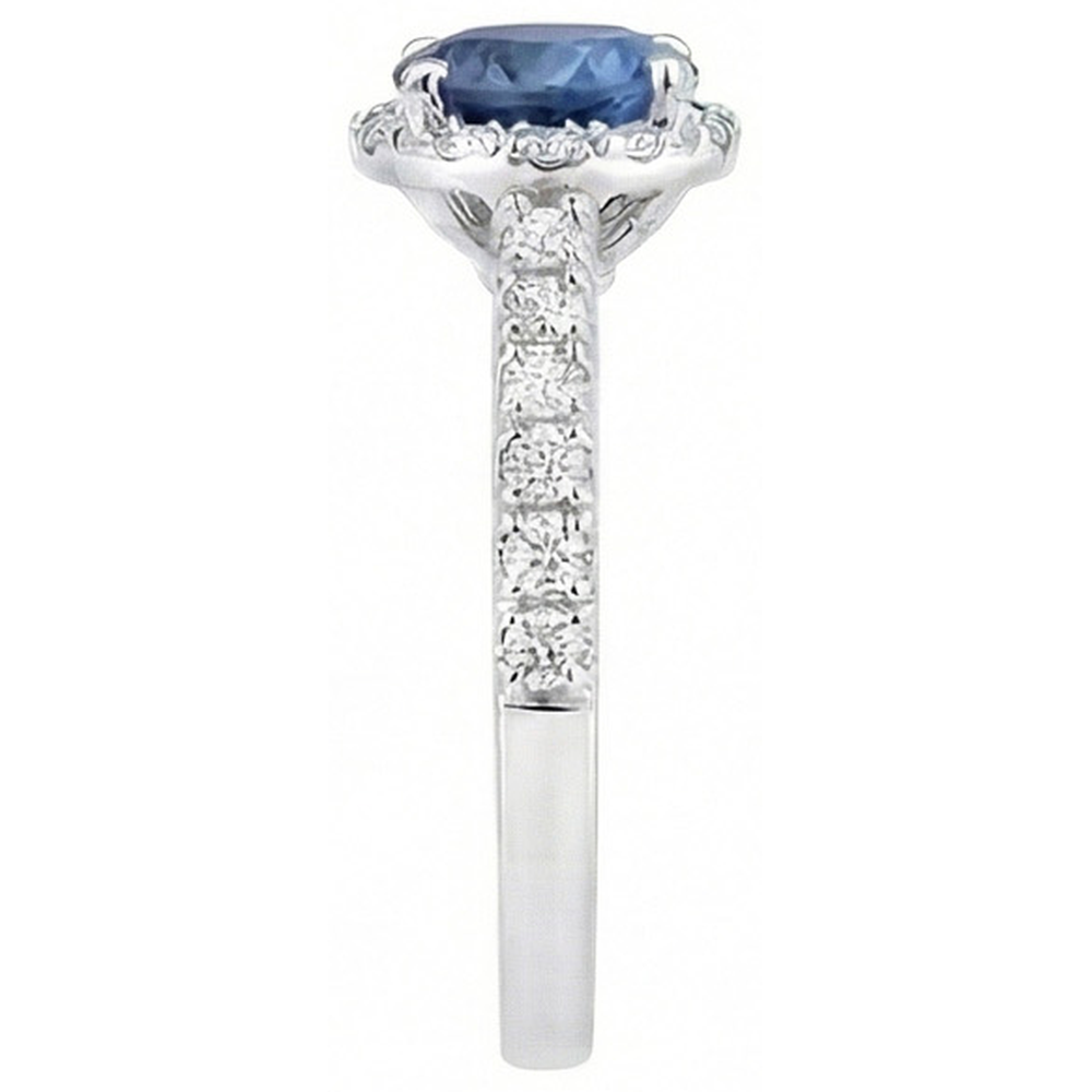 echter round diamant 4Karat ring Profilansicht
