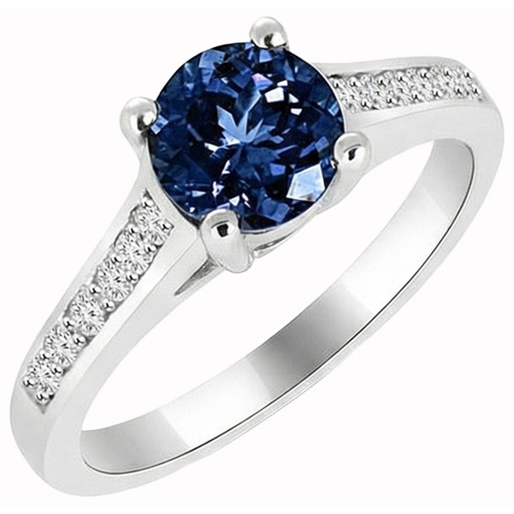 echter round diamant 2.80Karat ring Vorderansicht