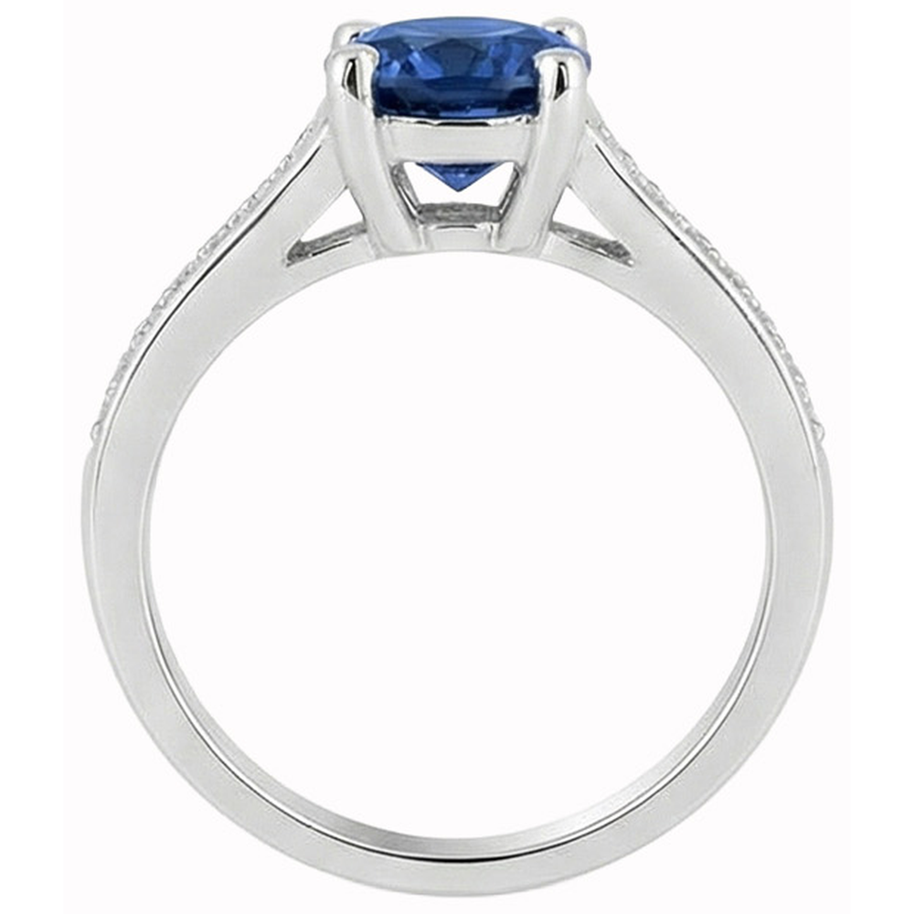 echter round diamant 2.80Karat ring Profilansicht