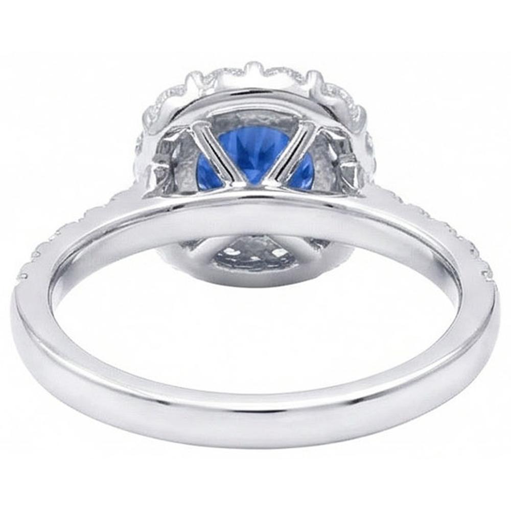 echter round diamant 1.50Karat ring Profilansicht