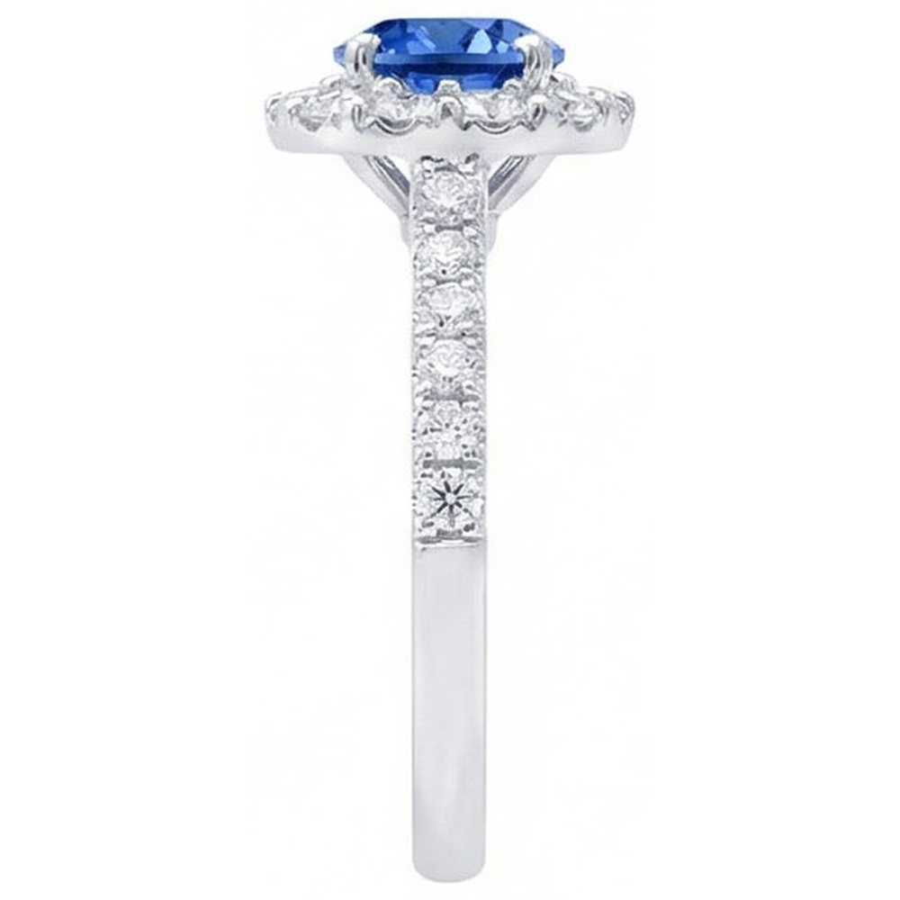 echter round diamant 1.50Karat ring Draufsicht