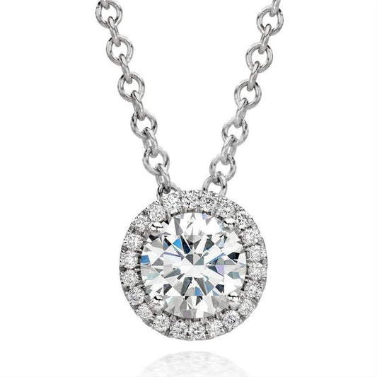 echter round diamant 2.75Karat anhänger Vorderansicht