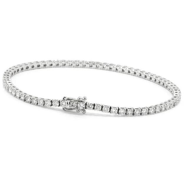 Rundschliff 5,40 Ct Natürliche Diamant Damen Tennis Armband Weißgold