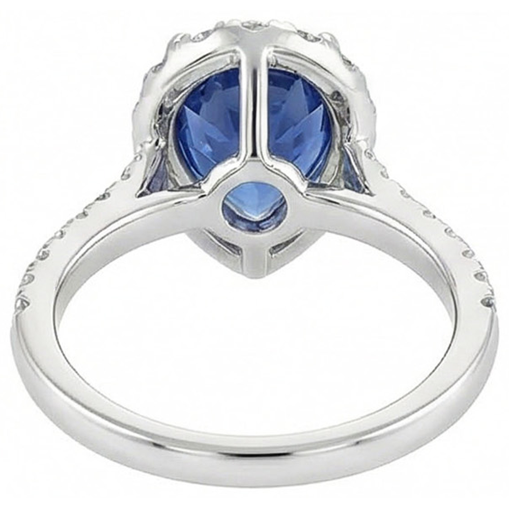 echter round diamant 3Karat ring auf Weiß