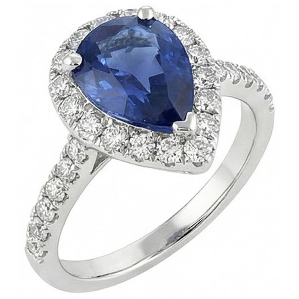 echter round diamant 3Karat ring Vorderansicht