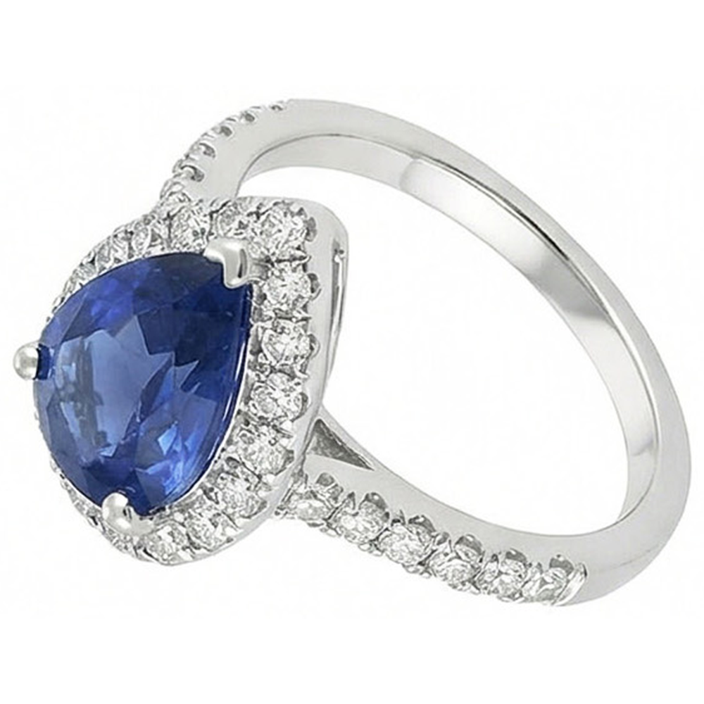 echter round diamant 3Karat ring Detailansicht