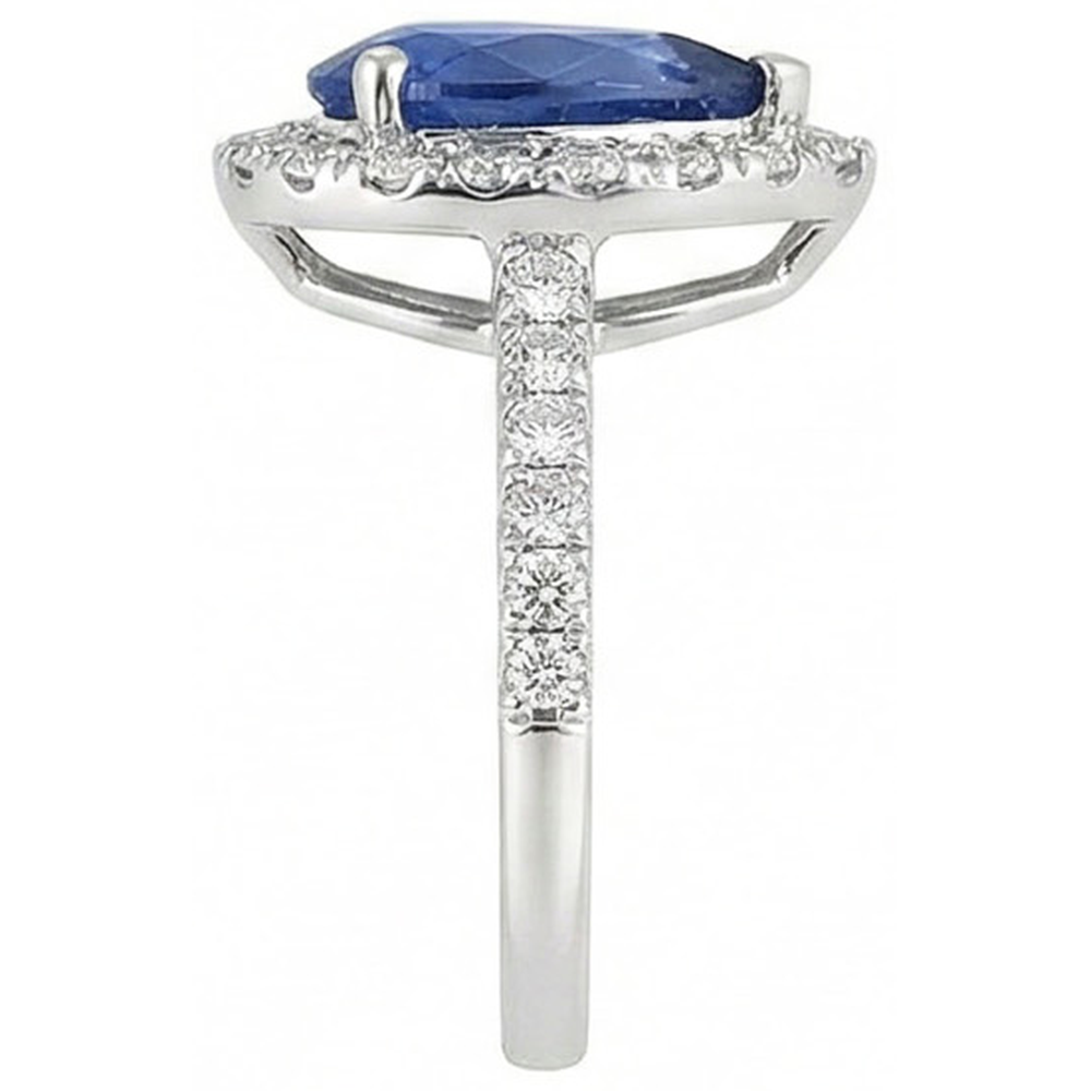 echter round diamant 3Karat ring Draufsicht